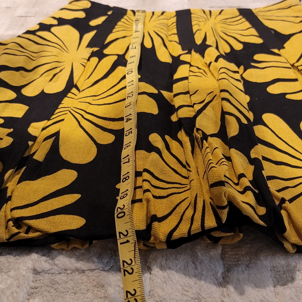 INC International Concepts Floral Linen Rayon Blend Bubble Skirt Size 6 - Picture 7 of 8